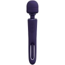 Dwustronny wibrator Kiku z głowicą różdżki i trzepoczącą końcówką stymulującą punkt G, 25,2 cm, 2 silniki - 2