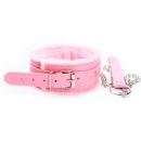 Fetish Fever - Collar with leash - Pink - 1