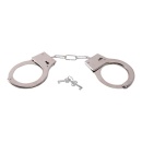 Kajdanki erotyczne Bestseller Silver stalowe srebrne z łańcuchem 7 cm - 1