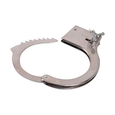 Kajdanki erotyczne Bestseller Silver stalowe srebrne z łańcuchem 7 cm - 1 2