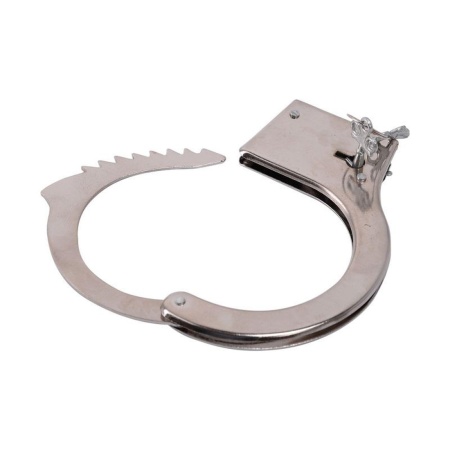 Kajdanki erotyczne Bestseller Silver stalowe srebrne z łańcuchem 7 cm - 2