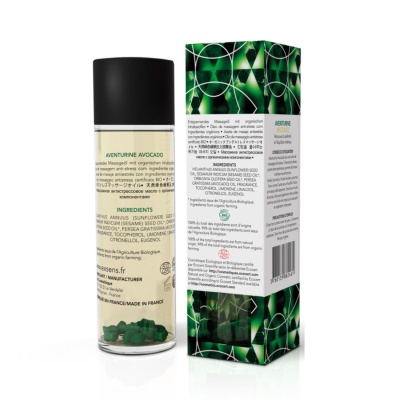 AVENTURINE AVOCADO Organic Massage Oil with stones 100 ml - 1 2