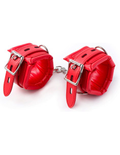 Fetish Fever - Cuffs with chain - Red