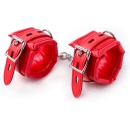Fetish Fever Kajdanki Cuffs with chain - Red - 1