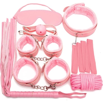 Fetish Fever - Bondage Set - 7 pieces - Pink - 1