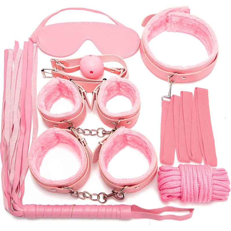 Fetish Fever - Bondage Set - 7 pieces - Pink - 1