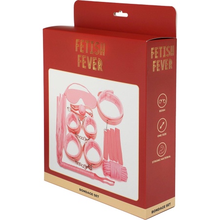 Fetish Fever - Bondage Set - 7 pieces - Pink - 2