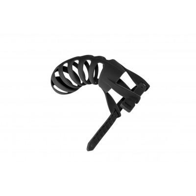 Pas cnoty Romello Black - silikon, regulacja i otwory higieniczne, średnica wewnętrzna 3 cm - 1 2