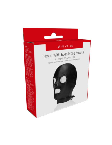Me You Us Black Hood with Eyes Nose Mouth