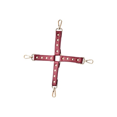 Łącznik hog tie Hogtie Red - 4 karabińczyki, skóra ekologiczna, bez niklu - 1