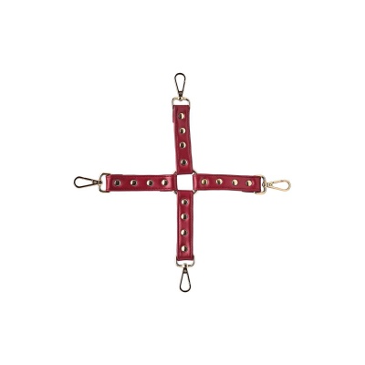 Łącznik hog tie Hogtie Red - 4 karabińczyki, skóra ekologiczna, bez niklu - 1 2