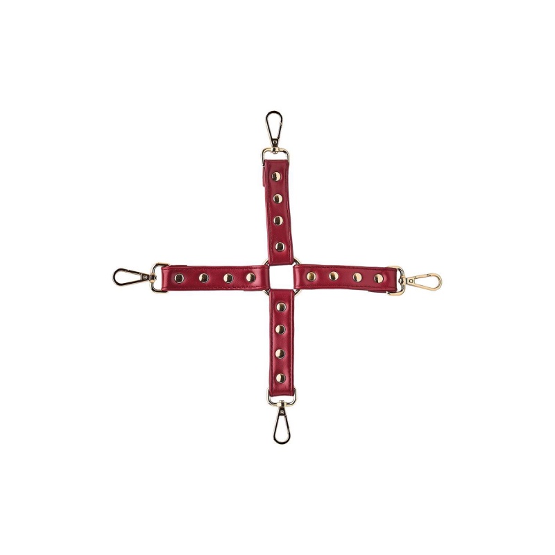 Łącznik hog tie Hogtie Red - 4 karabińczyki, skóra ekologiczna, bez niklu - 2