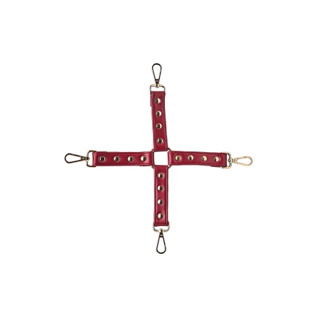 Łącznik hog tie Hogtie Red - 4 karabińczyki, skóra ekologiczna, bez niklu - 2