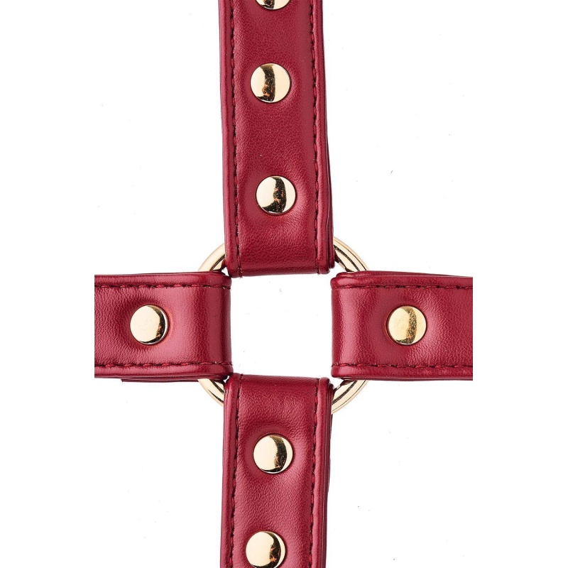 Łącznik hog tie Hogtie Red - 4 karabińczyki, skóra ekologiczna, bez niklu - 4