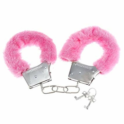 Kajdanki Love Cuffs Pink z różowym futerkiem - 1
