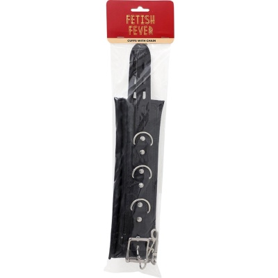 Fetish Fever Kajdanki Cuffs with chain - Black - 1 2