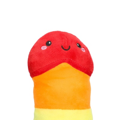 Penis Plushie 30 cm - Tęczowy Pluszak z Bawełny i Poliestru, 10 × 30 × 14 cm, 122 g, Bez Elementów Mechanicznych - 1 2
