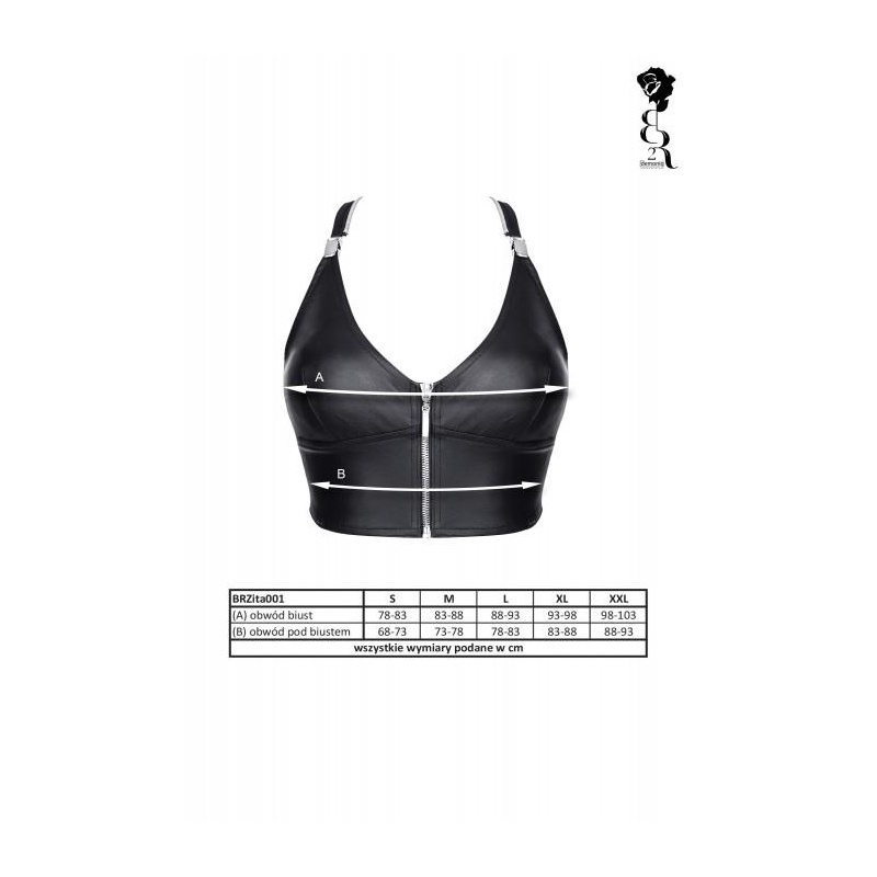 Bielizna - BRZITAI001 top czarny rozmiar - 8