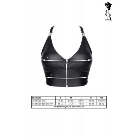 Bielizna - BRZITAI001 top czarny rozmiar - 8