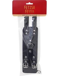 Fetish Fever - Cuffs with two buckles - Black 2