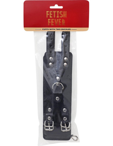 Fetish Fever - Cuffs with two buckles - Black