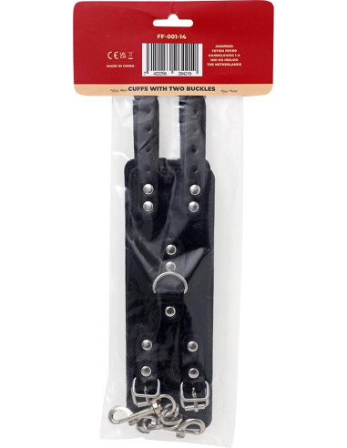 Fetish Fever - Cuffs with two buckles - Black