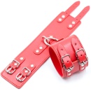 Fetish Fever Kajdanki Cuffs with two buckles - Red - 1