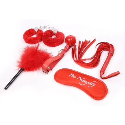 Fetish Fever - Bondage Set - 5 pieces - Red - 1
