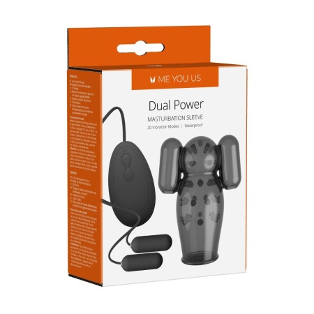 Dual Power - silikonowa nakładka stymulująca z guzkami i wielopoziomową wibracją - 3