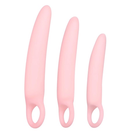 Vaginal Trainers – zestaw 3 dilatorów waginalnych: trzystopniowy, manualny, silikon medyczny, 14,1 / 17 / 19,1 cm, Ø 2,2–3,4 cm - 2