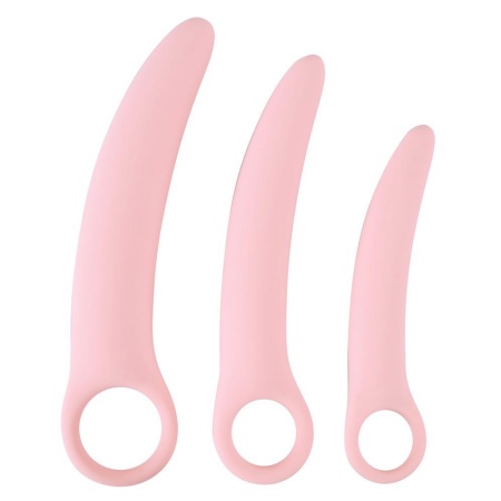 Vaginal Trainers – zestaw 3 dilatorów waginalnych: trzystopniowy, manualny, silikon medyczny, 14,1 / 17 / 19,1 cm, Ø 2,2–3,4 cm - 3