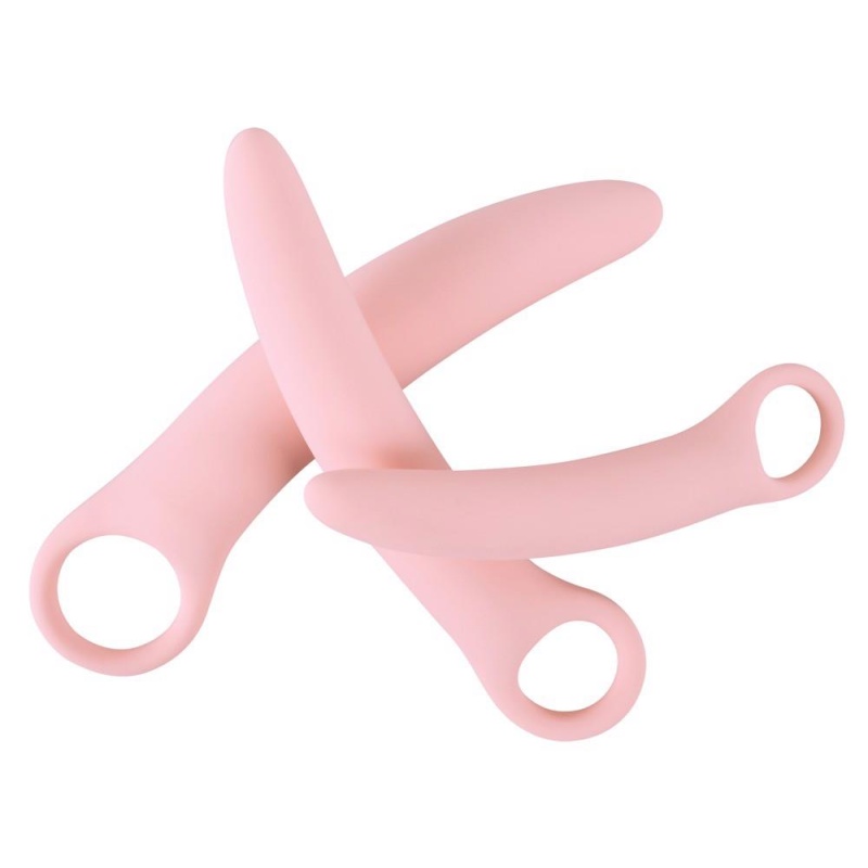 Vaginal Trainers – zestaw 3 dilatorów waginalnych: trzystopniowy, manualny, silikon medyczny, 14,1 / 17 / 19,1 cm, Ø 2,2–3,4 cm - 4