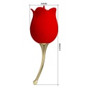 Stymulator Rose Lover z ruchomym języczkiem i wibracjami 14,2 cm - 8