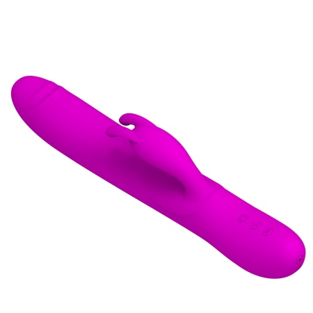 Wibrator króliczy Byron z rotacyjnymi koralikami i stymulacją łechtaczki, 21 cm - 5