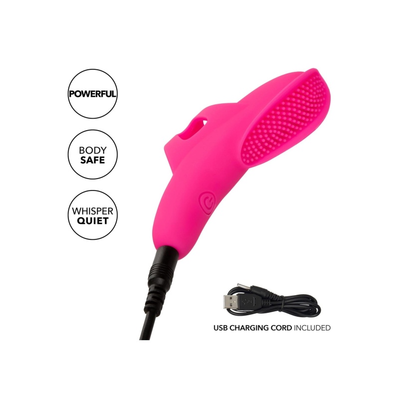 Masażer na palec The Nubby Vibe Pink - zakrzywiony silikon z guzkami, 9 × 2 cm, wodoszczelność IPX7 - 12