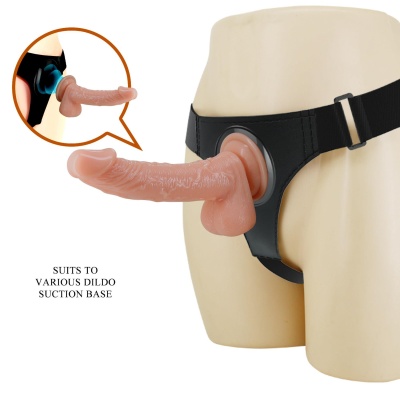 Uprząż strap-on Kevin z regulowanym pasem i dildo 19 cm - 1 2