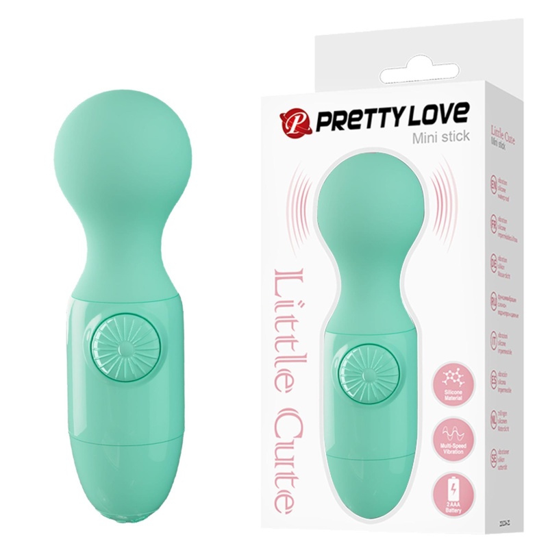 Wibrator Mini stick Light Green - 9 cm, z wibracjami punktowymi - 1