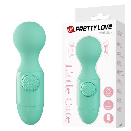 Wibrator Mini stick Light Green - 9 cm, z wibracjami punktowymi - 1