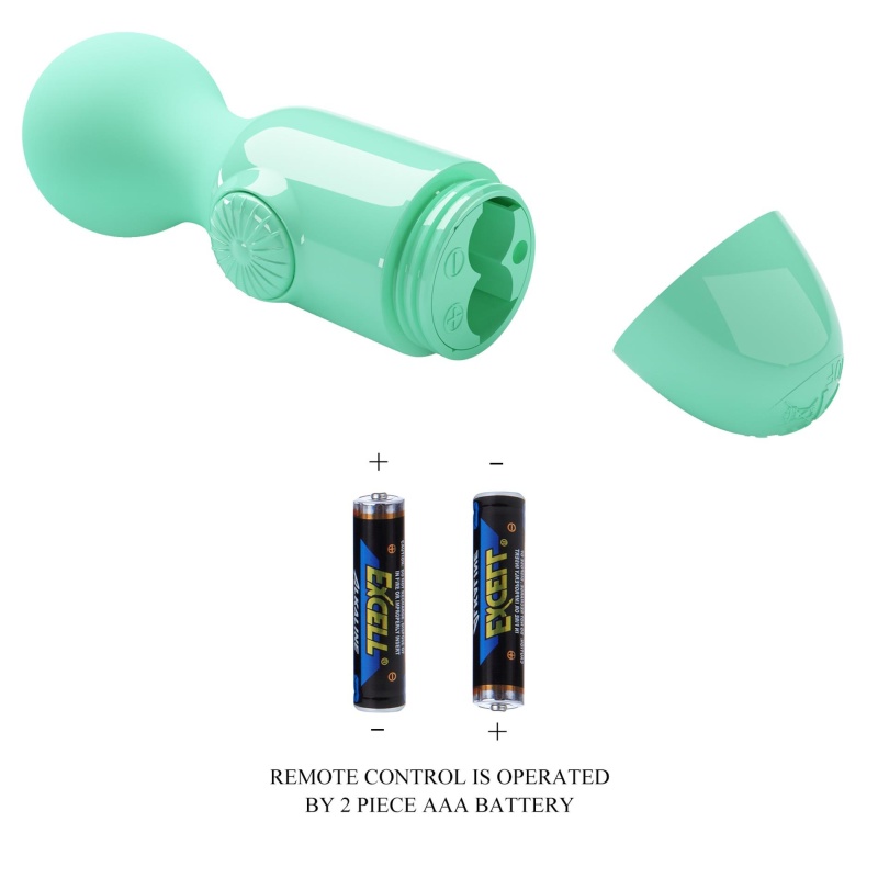Wibrator Mini stick Light Green - 9 cm, z wibracjami punktowymi - 10