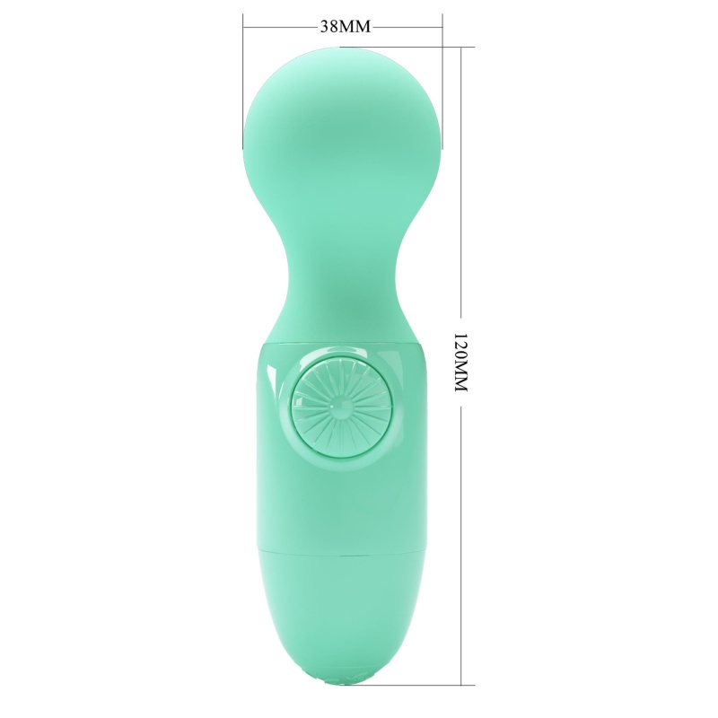 Wibrator Mini stick Light Green - 9 cm, z wibracjami punktowymi - 11