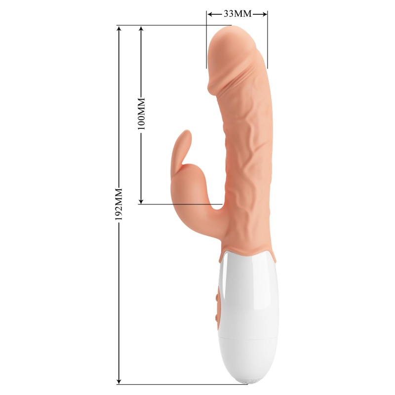 Wibrator króliczek Easter Bunny z dwoma silnikami i długością 19 cm - 10