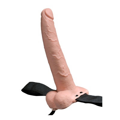 Strap-on Hollow Recharge z wibracjami 25,4 cm - 1