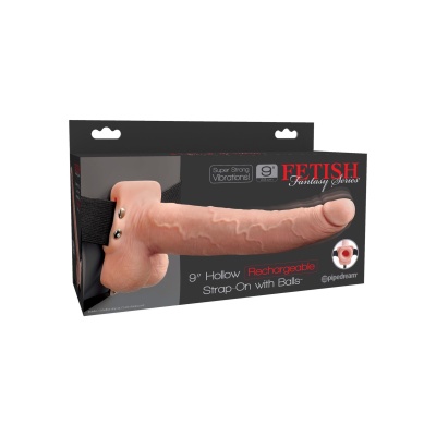 Strap-on Hollow Recharge z wibracjami 25,4 cm - 1 2