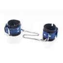 Kajdanki- Cuffs Crazy Horse Blue, Small - 1