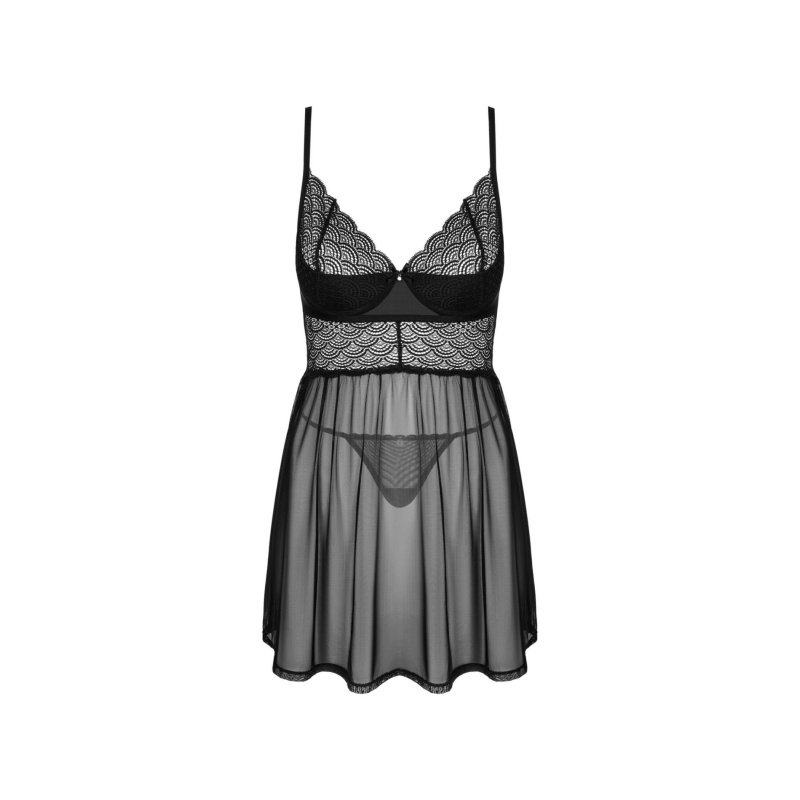 Chemeris babydoll i stringi - 4