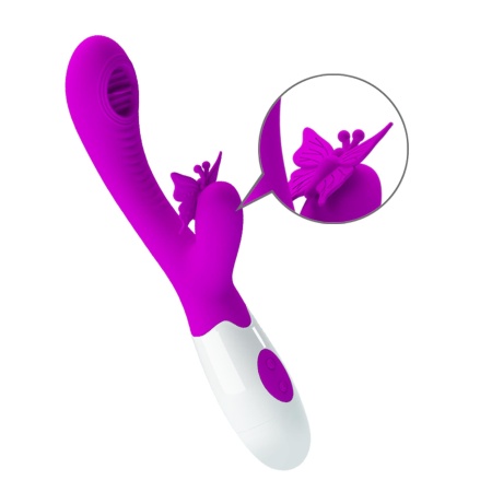 Wibrator króliczy Moth z trybem lizania i wibracjami, 20,7 cm - 7