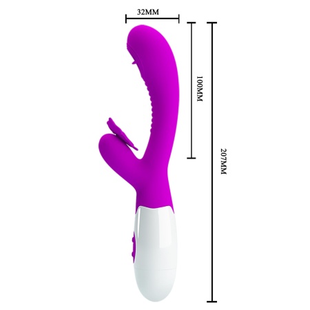 Wibrator króliczy Moth z trybem lizania i wibracjami, 20,7 cm - 8