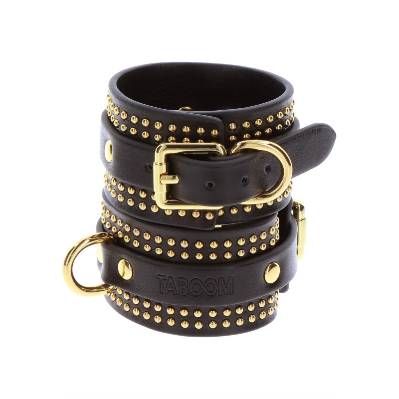 Studded Ankle Cuffs Set Black - 9