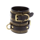 Studded Ankle Cuffs Set Black - 9
