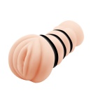 Masturbator JULIA z 3 pierścieniami zaciskowymi i realistyczną pochwą (15,5 × 7,2 × 7,2 cm) - 2